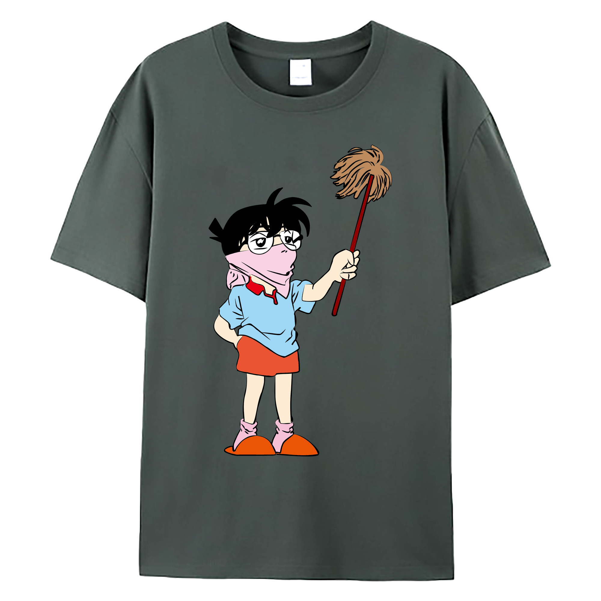 （画像用） 名探偵コナン 江戸川 コナン Detective Conan Conan Edogawa 綿100％ メンズ半袖Tシャツ｜肌触りやわらか＆通気性
